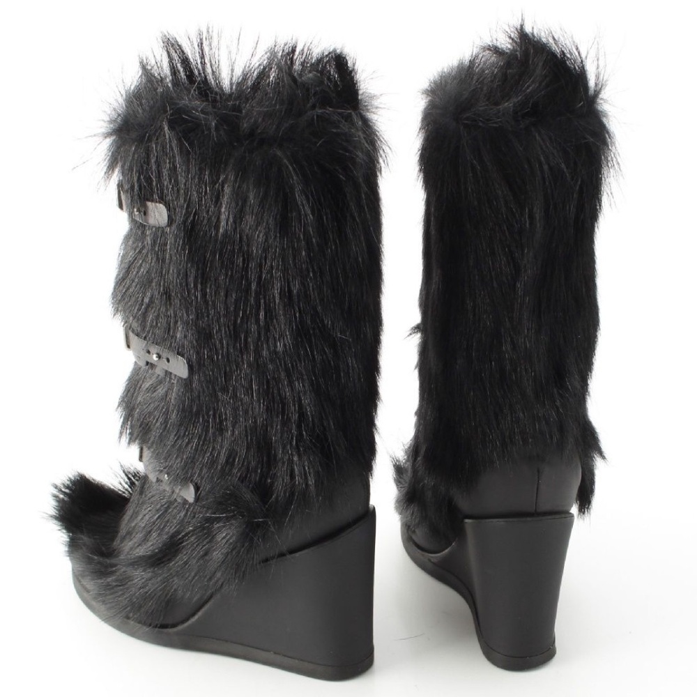 Celine Phoebe Philo era black wedge heel boots 36 - Picture 4 of 11
